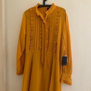 Eloquii long sleeve ruffle dress